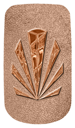 DAROYAL 602 CP SH BZ Copper Sunburst Shimmer Bronze Background